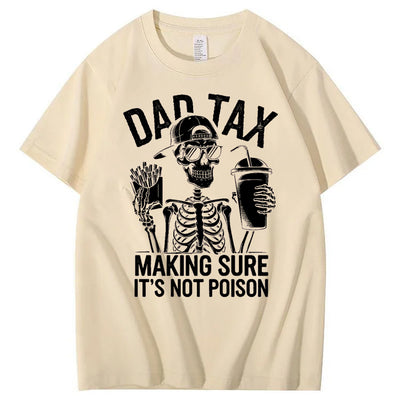 Cool Dad Tax Pattern Print 100%Cotton T-Shirt