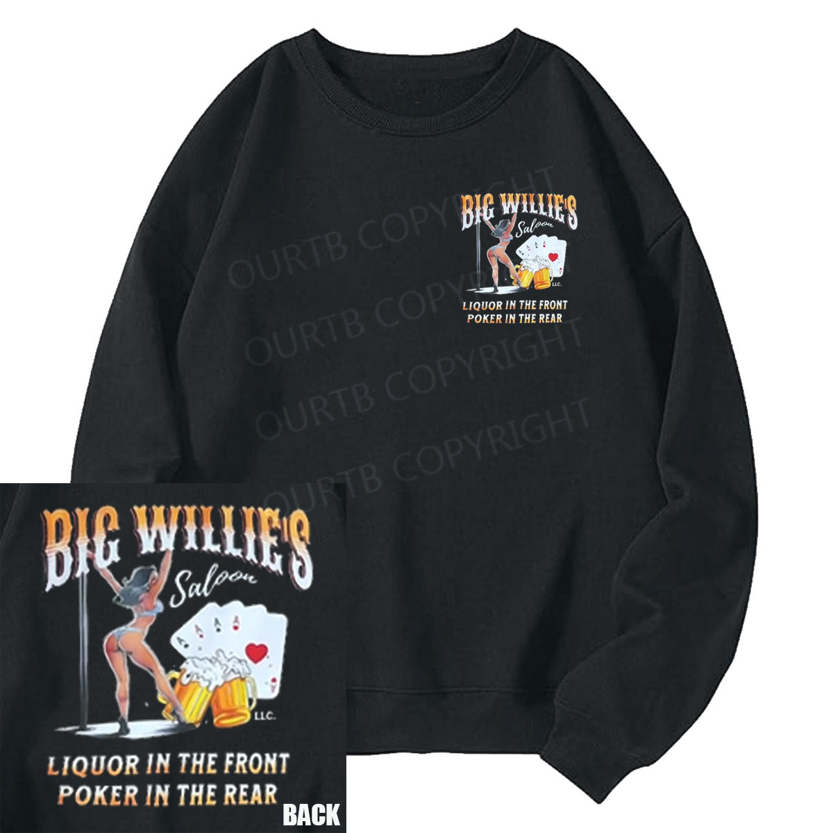 Big Willie's Pattern Printed Casual Sweatshirt