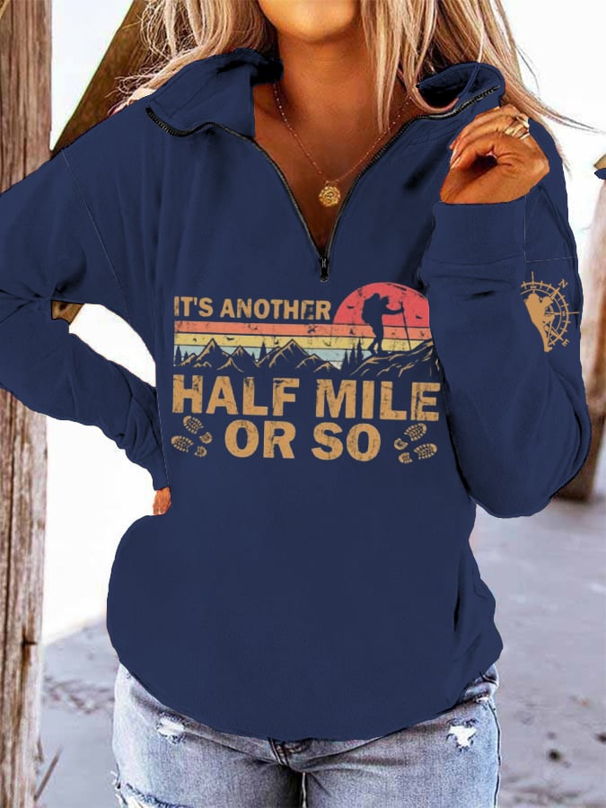 Women's Not All Who Wander Are Lost Hiking Print Long Sleeve Sweatshirt