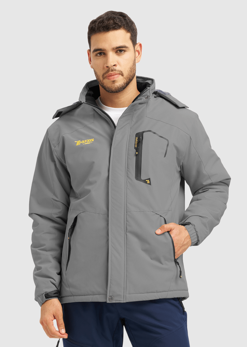 Men's Water Resistant Skiing Windbreaker Hooded Jacket