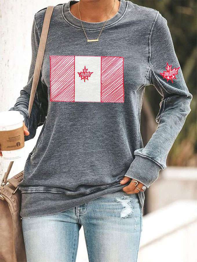 Women's Canada Travel Printed Sweatshirt