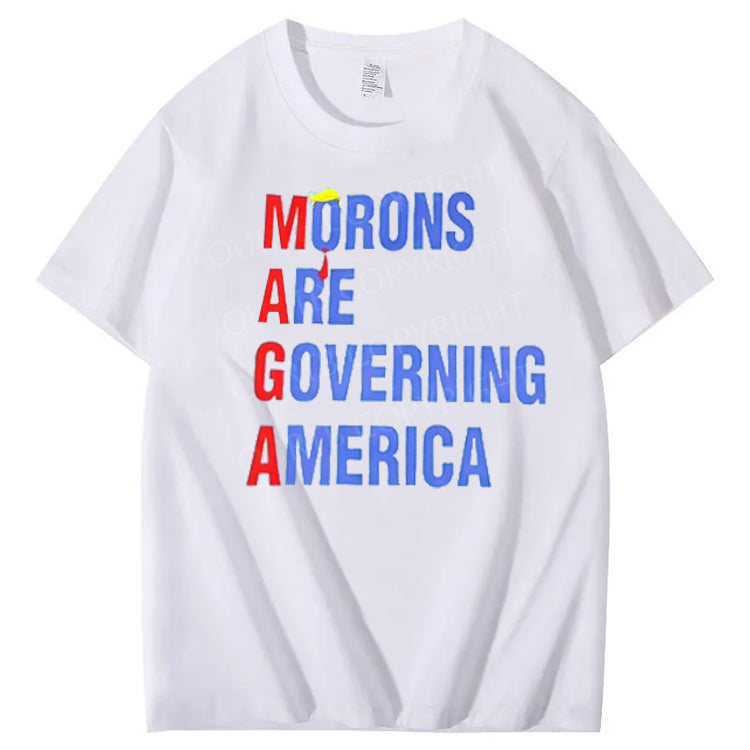 MAGA Pattern Print Crew Neck T-Shirt