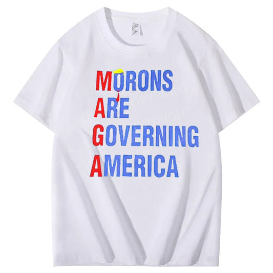 MAGA Pattern Print Crew Neck T-Shirt