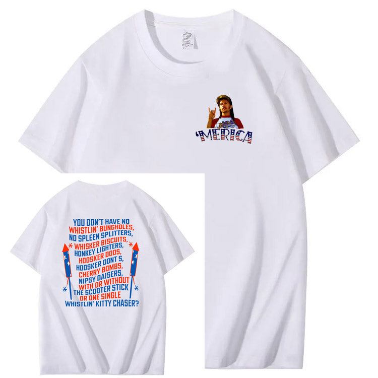 Get ready for 4th of July with this Joe Dirt Pattern Print T-Shirt