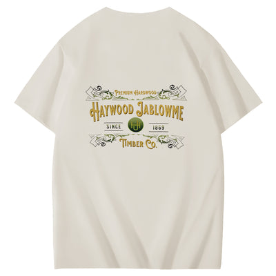 Haywood Since 1869 Jablowme Timber Co Art Pattern Print T-Shirt
