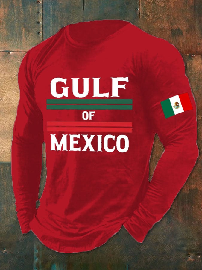 Men's Gulf Of Mexico Print Long Sleeve T-Shirt