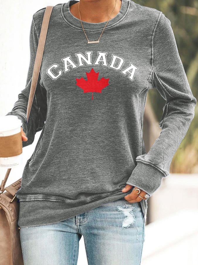 Women's Canada  Print Sweatshirt