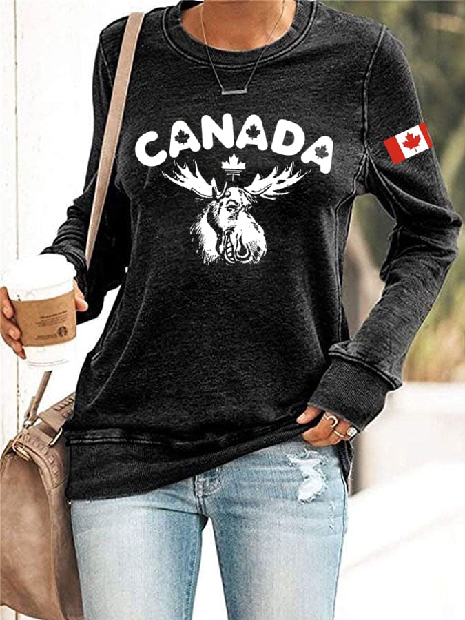 Women's Canada Print Sweatshirt