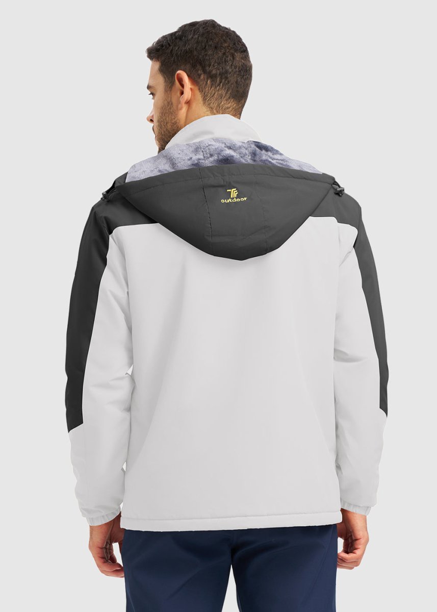 Men's Water Resistant Skiing Windbreaker Hooded Jacket