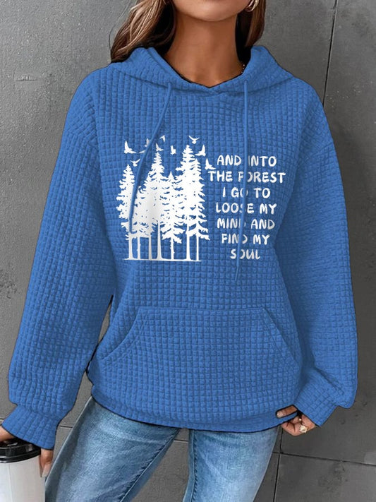 Retro Hiking Outdoors Camping And Into The Forest I Go To Lose My Mind And Find My Soul Print Hoodie