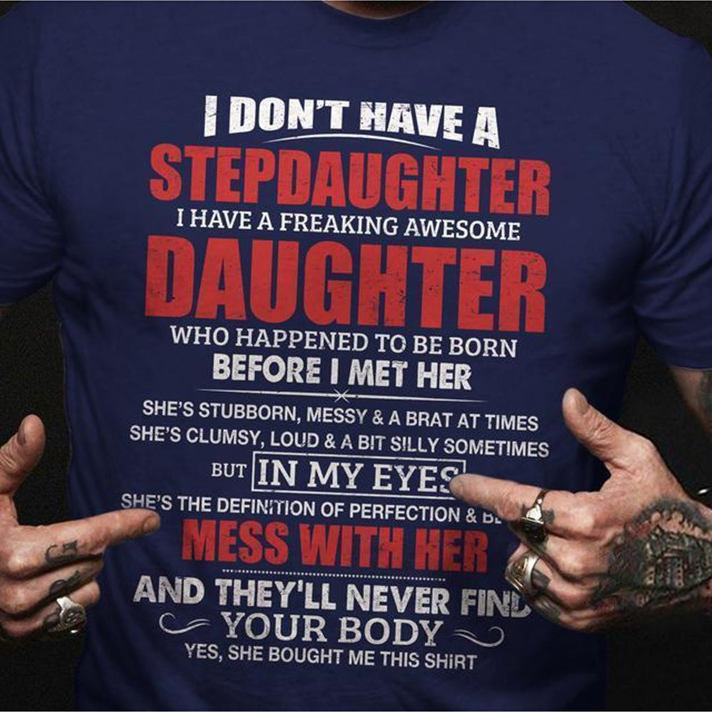 Stepdad Shirt, Fathers Day Gifts - For Stepdad, Bonus Dad Shirt From Daughter, Funny Gifts For Bonus Dad, Father's Day Shirts
