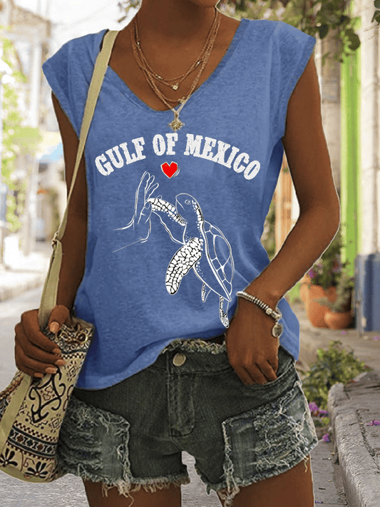 Women's Gulf Of Mexico Print Tank Top