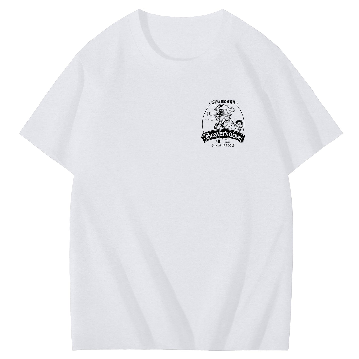 Come Stroke It In Beaver's Cove Funny Adoult Art Pattern Print T-Shirt