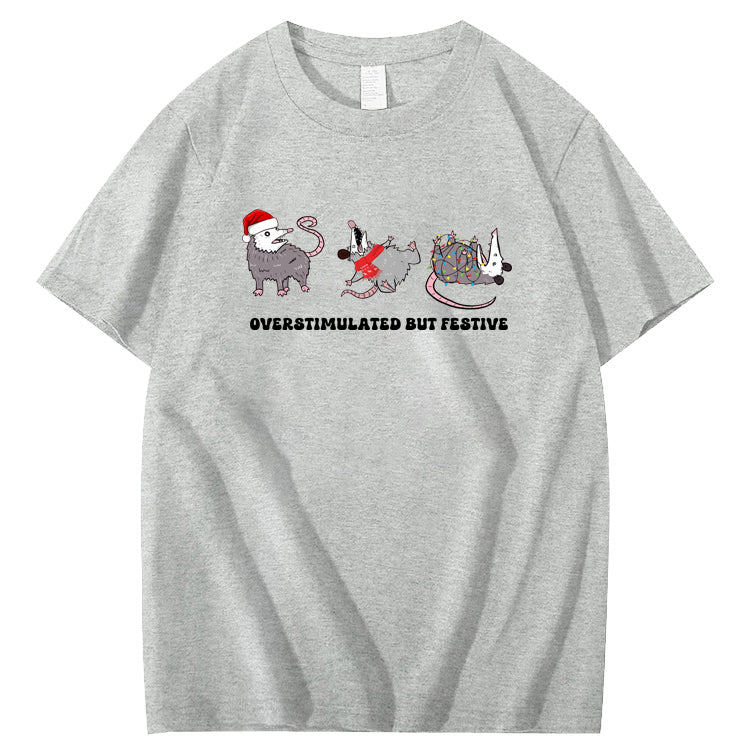 Overstimulated Festive Pattern  100% Cotton T-Shirt