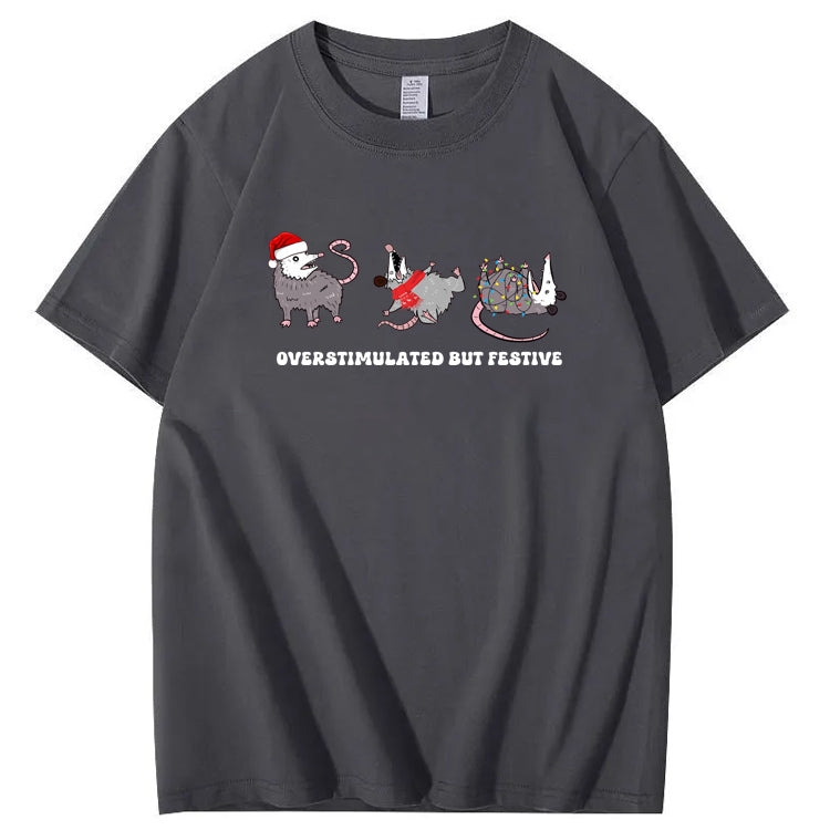 Overstimulated Festive Pattern  100% Cotton T-Shirt