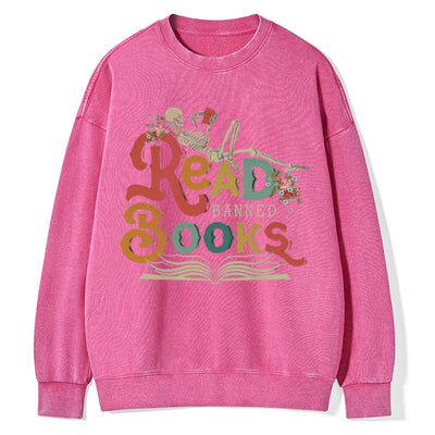Read Banned Books Unisex Washed Sweatshirt