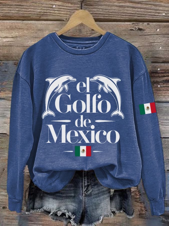 Women's Gulf Of Mexico Print Casual Sweatshirt