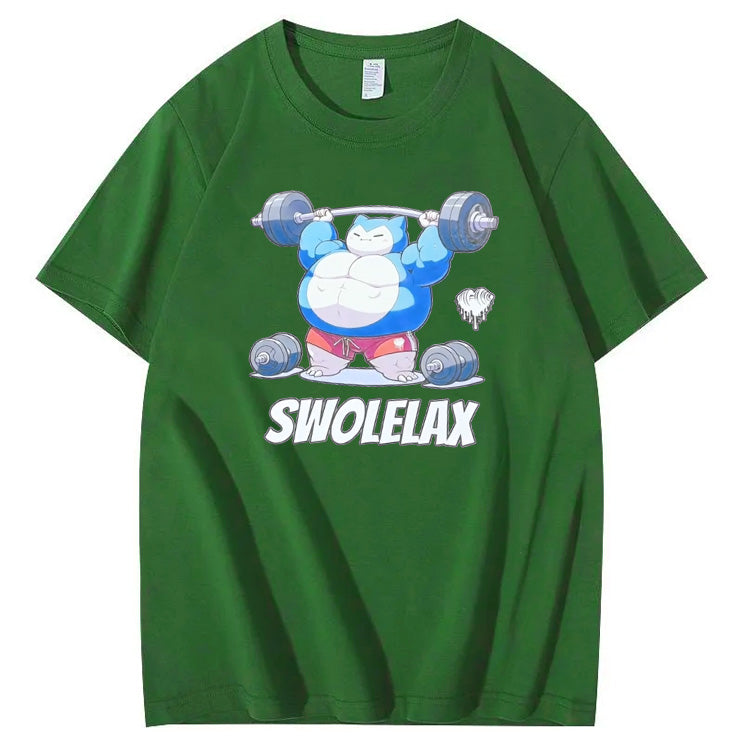 Swolelax Pattern Print Crew Neck T-Shirt