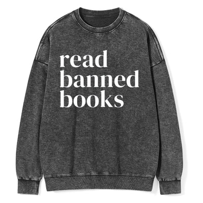 Read Banned Books Unisex Washed Sweatshirt