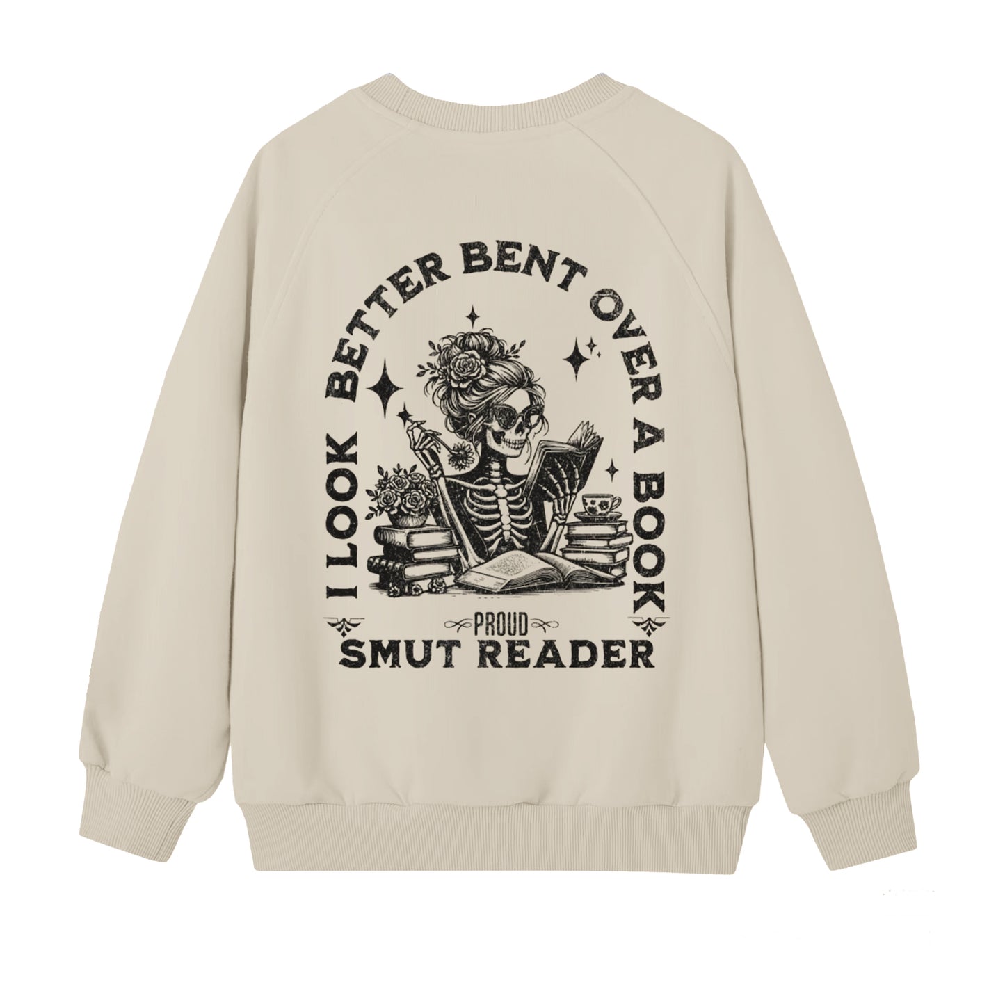 Women's Better Bent Over A Book Smut Reader Art Pattern Print Sweatshirt