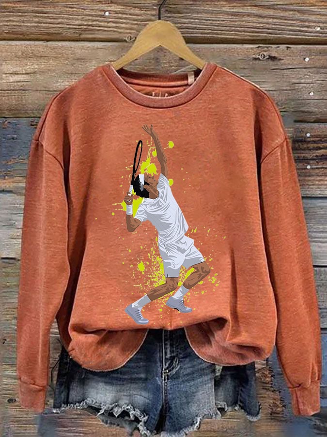 Women's Tennis Superstar Rafa Print Crew Neck Sweatshirt
