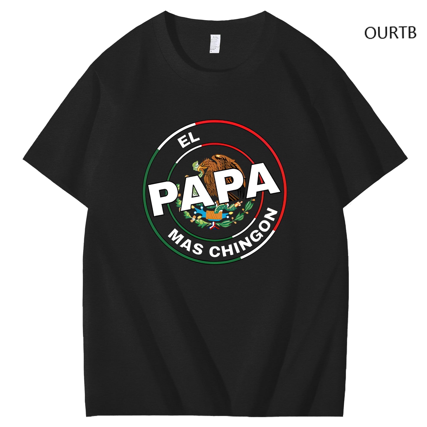 El Papa Mas Chingon Funny Art Pattern Print T-Shirt