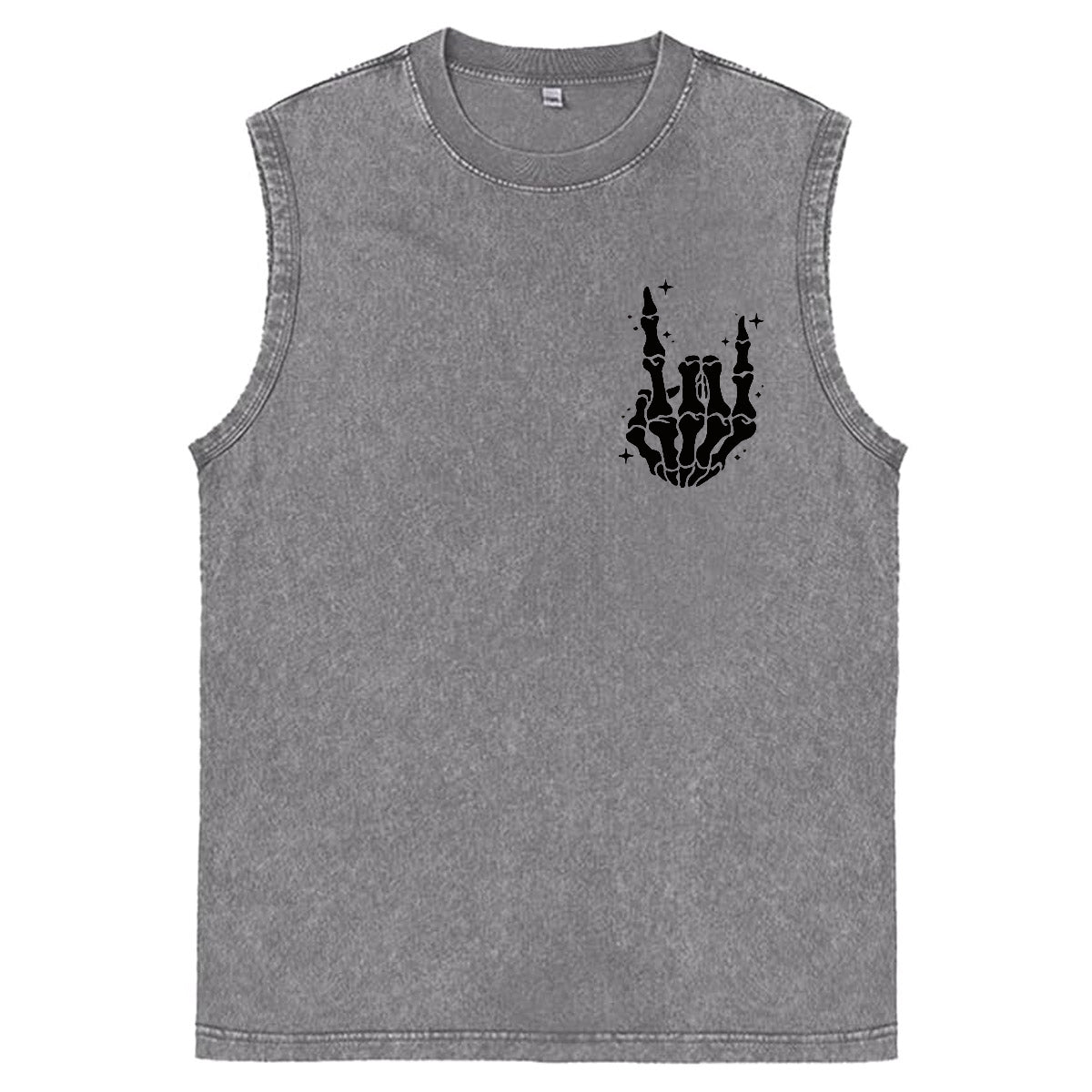 Just A Dad Who Always Came Back With The Milk Print Washed Cotton Sleeveless Tank Tops