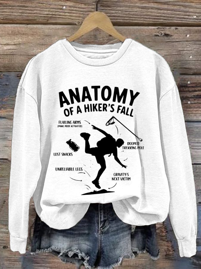 Women's Wayfarer Print Crew Neck Long Sleeve Sweatshirt