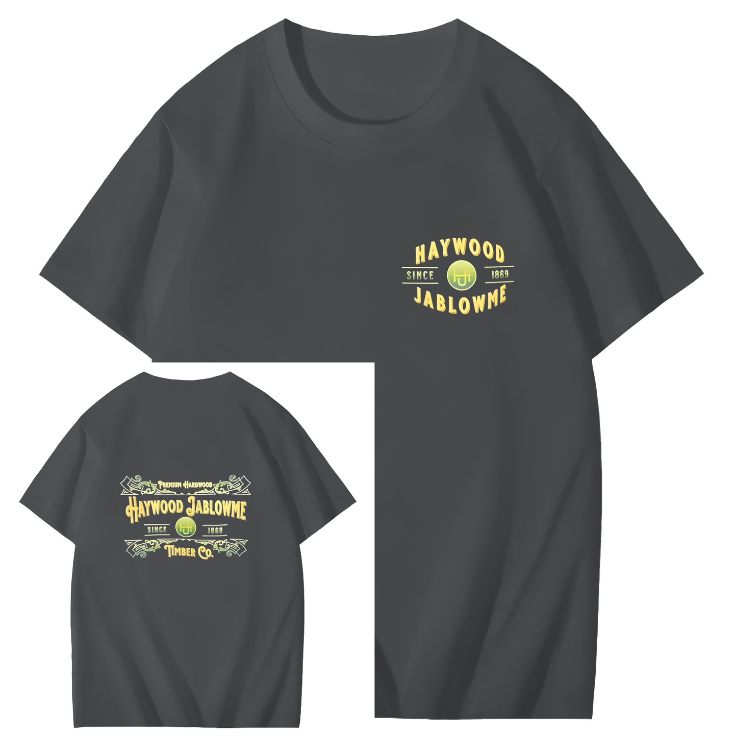 Haywood Since 1869 Jablowme Timber Co Art Pattern Print T-Shirt