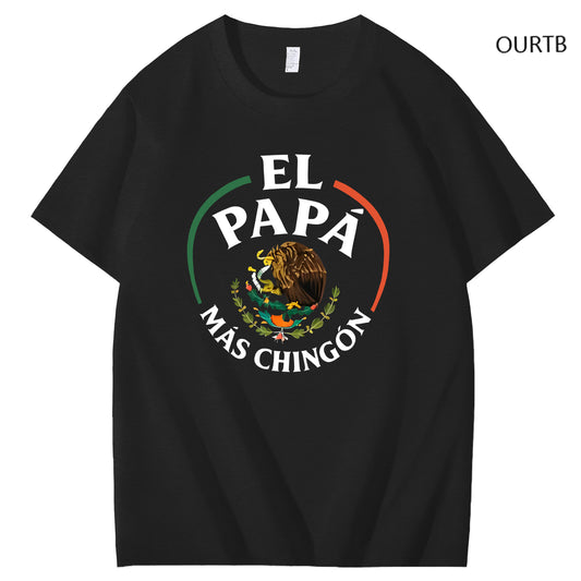 El Papa Mas Chingon Funny Art Pattern Print T-Shirt