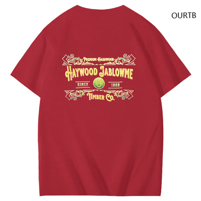 Haywood Since 1869 Jablowme Timber Co Art Pattern Print T-Shirt