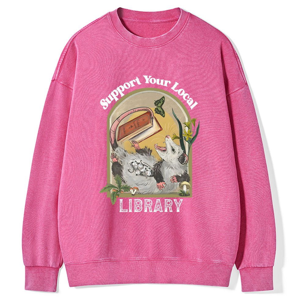 Library Readers Make Leaders Jersey Short Sleeve Tee  Unisex Washed Sweatshirt