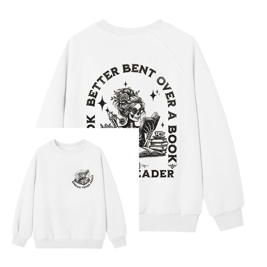 Women's Better Bent Over A Book Smut Reader Art Pattern Print Sweatshirt