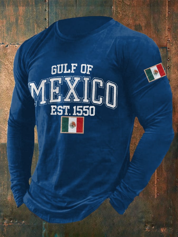 Men'S Retro Gulf of Mexico 1550 Print T-Shirt