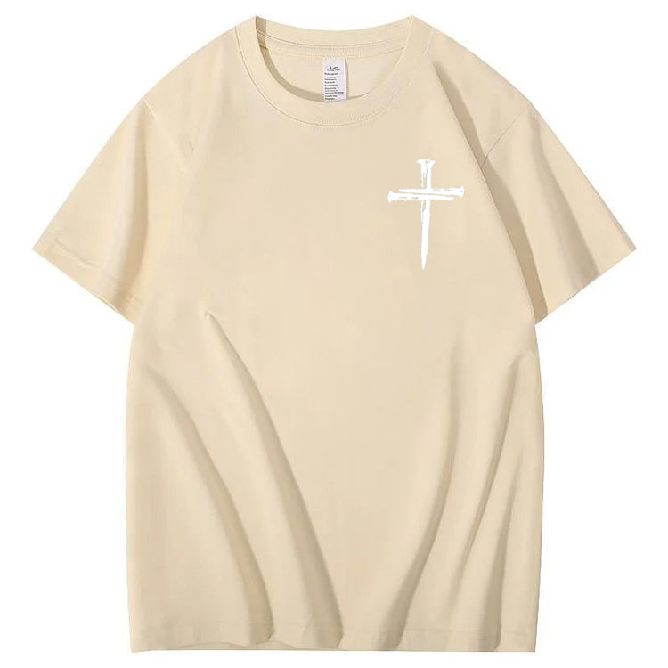 Bring Up My Past Jesus Pattern Print Crew Neck T-Shirt