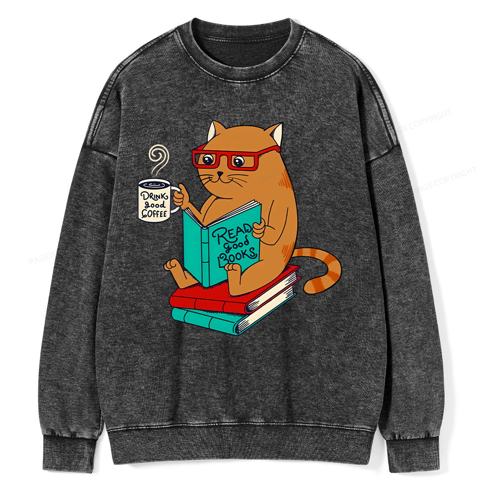 Read Good Books Unisex Washed Sweatshirt