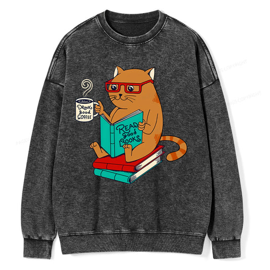Read Good Books Unisex Washed Sweatshirt