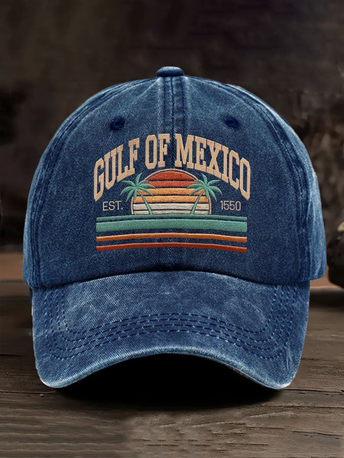 Gulf Of Mexico Printed Baseball Cap