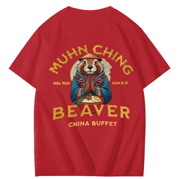 MUHN CHING BEAVER CHINA BUFFET T SHIRT