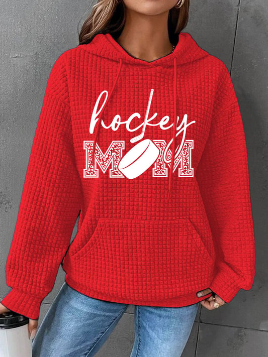 Women's Hockey Mom Print Casual Sweatshirt