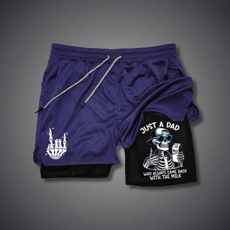 Just A Dad Who Always Came Back With The Milk Print Shorts Pants