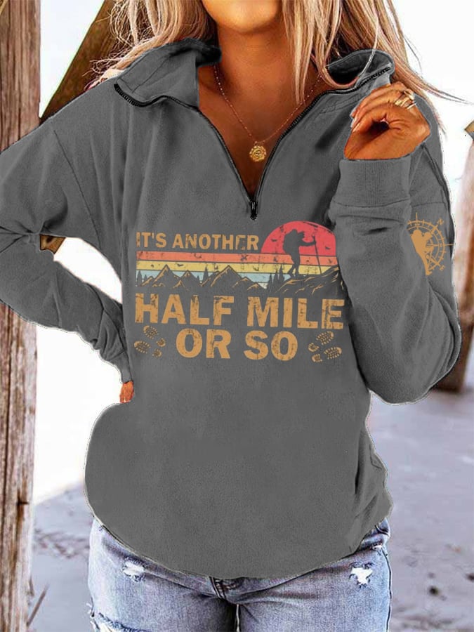 Women's Not All Who Wander Are Lost Hiking Print Long Sleeve Sweatshirt
