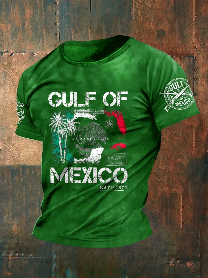 Men's Gulf Of Mexico Printed Round Neck T-Shirt
