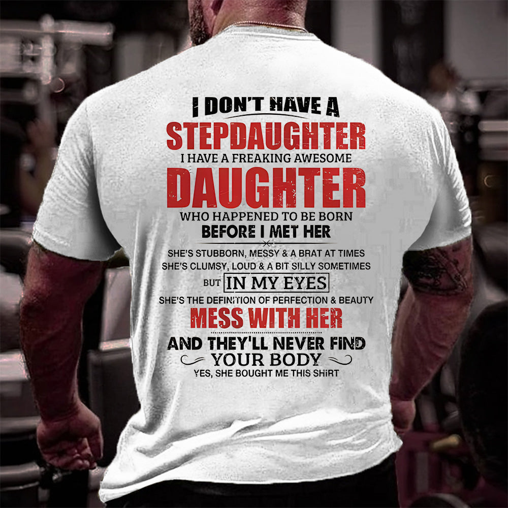 Stepdad Shirt, Fathers Day Gifts - For Stepdad, Bonus Dad Shirt From Daughter, Funny Gifts For Bonus Dad, Father's Day Shirts
