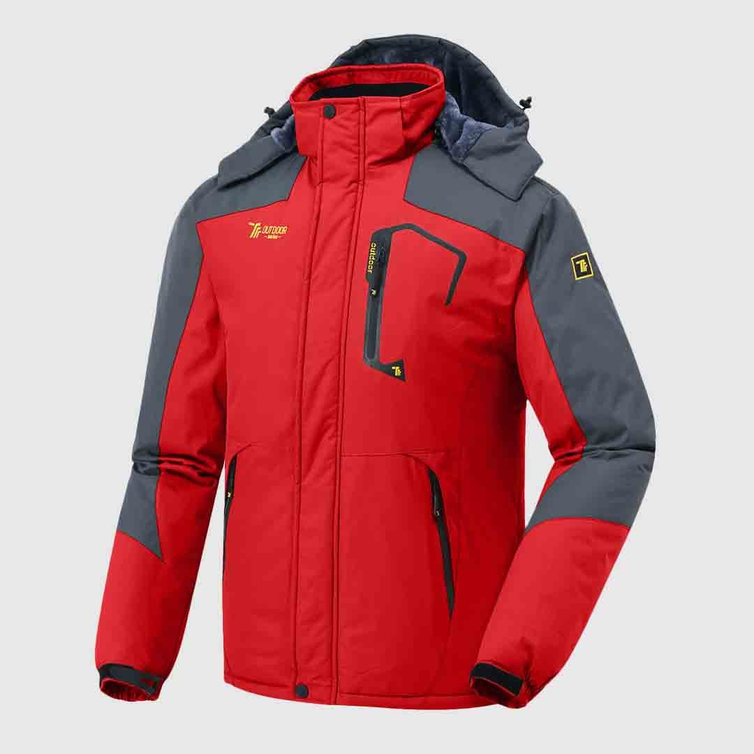 Men's Water Resistant Skiing Windbreaker Hooded Jacket