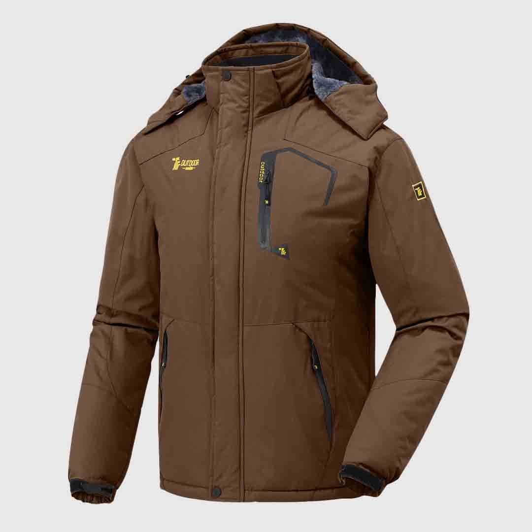 Men's Water Resistant Skiing Windbreaker Hooded Jacket