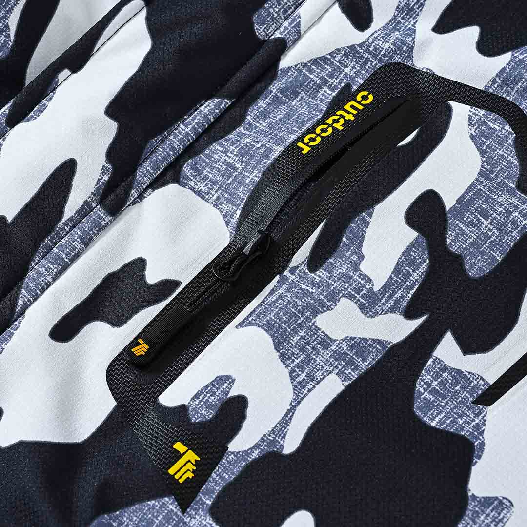 Men's Water Resistant Skiing Windbreaker Hooded Jacket