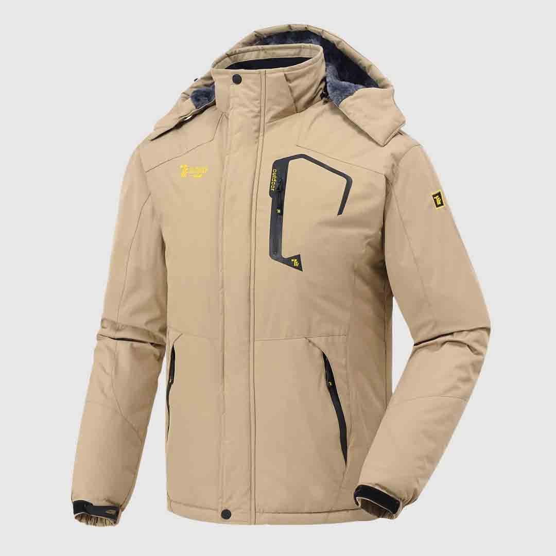 Men's Water Resistant Skiing Windbreaker Hooded Jacket