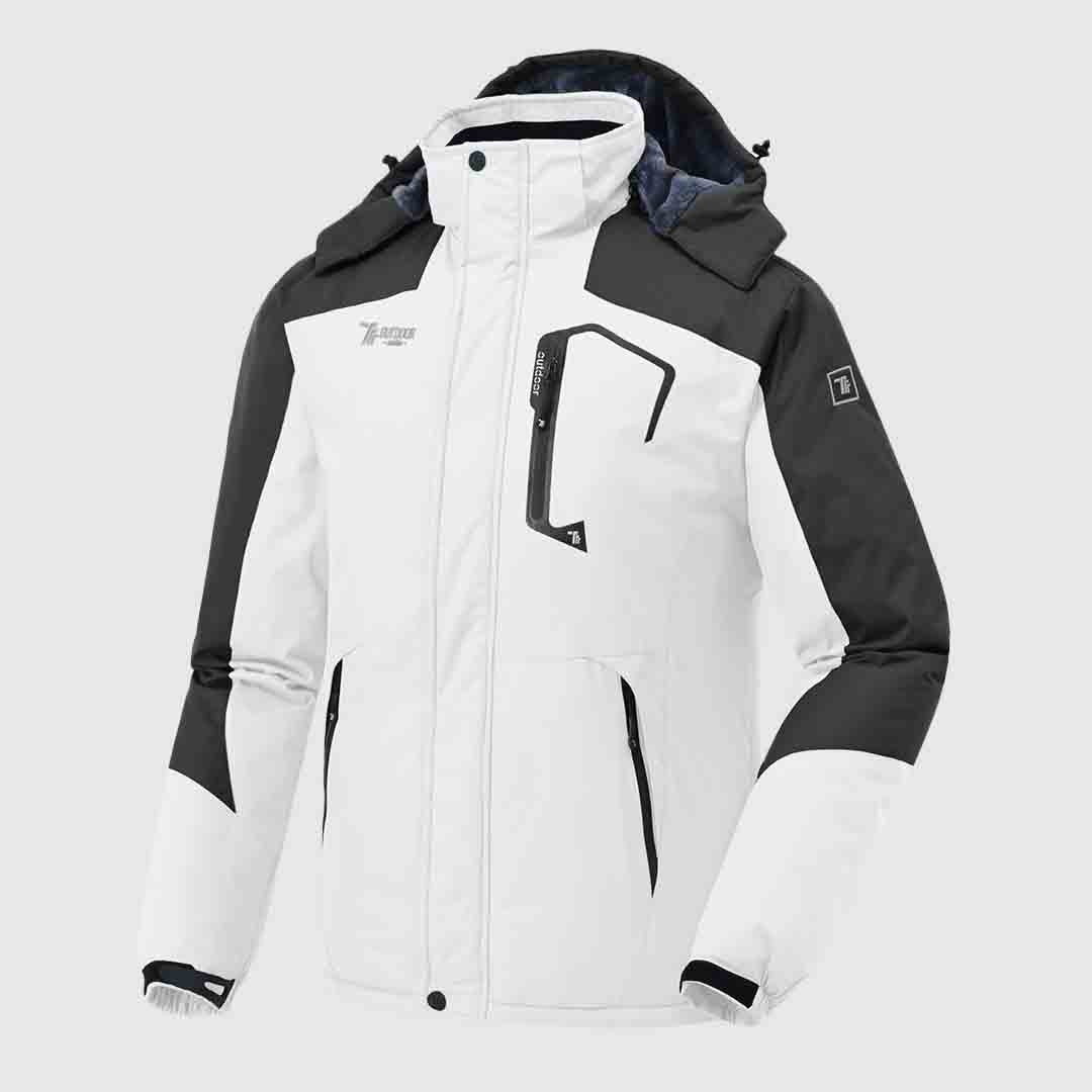 Men's Water Resistant Skiing Windbreaker Hooded Jacket