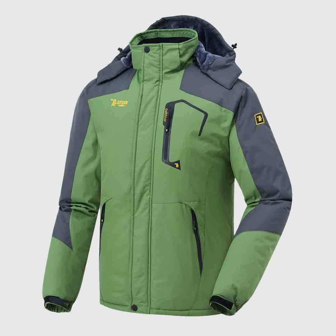Men's Water Resistant Skiing Windbreaker Hooded Jacket